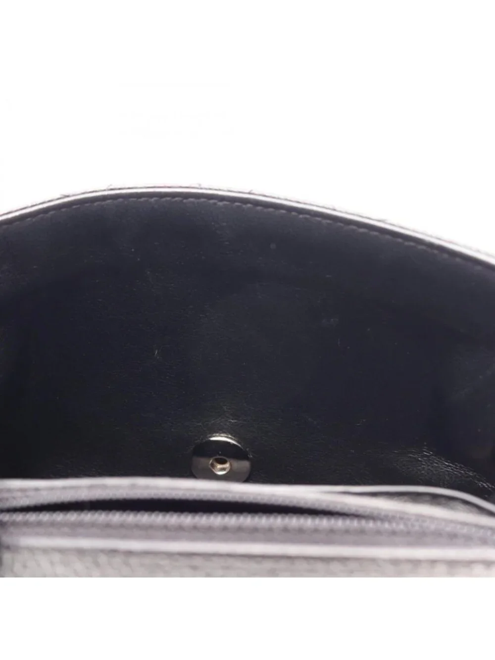 Chanel Shoulder Bag Mini Quilted Black Caviar Leather Chain
